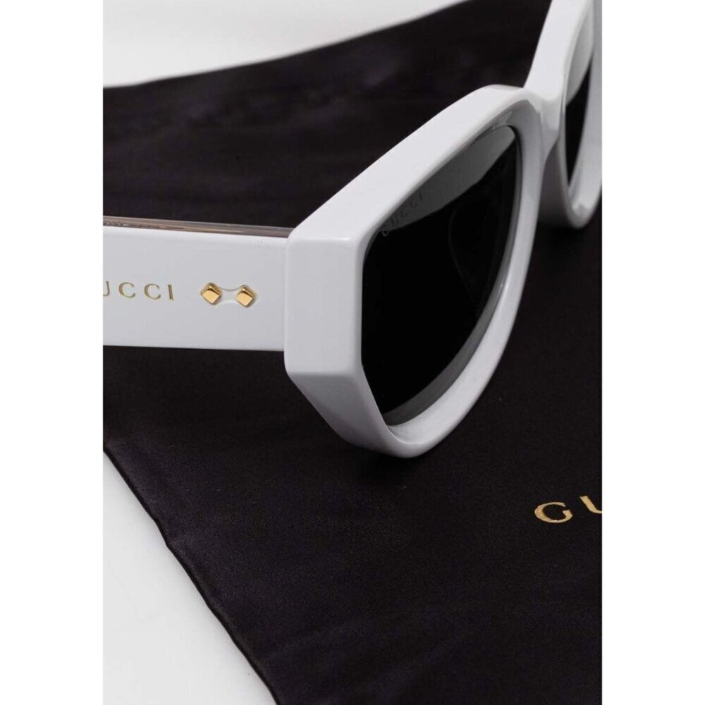 NWT Gucci GG1532SA-003 Grey Cat Eye 54mm Sunglasses - Picture 5 of 7